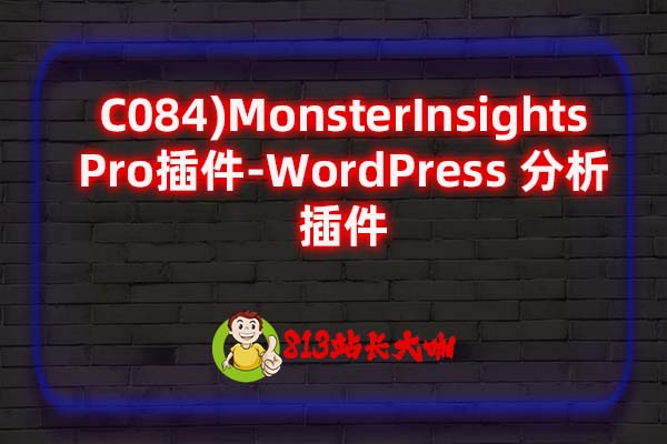 C084)MonsterInsights Pro插件-WordPress 分析插件